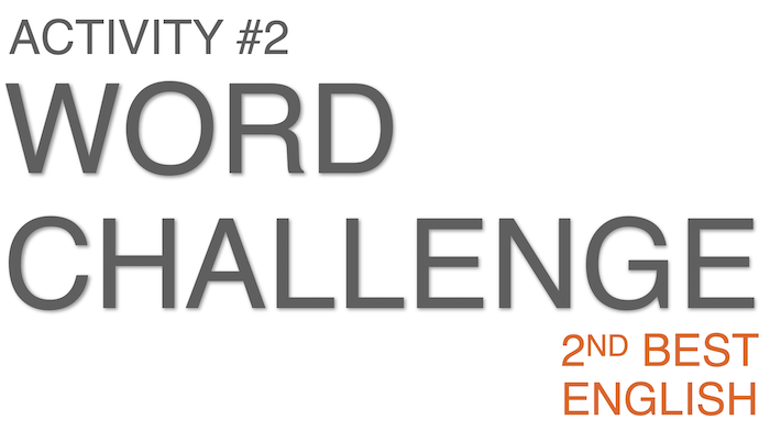 2.WORD CHALLENGE