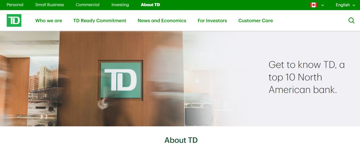 1.The Toronto-Dominion Bank（TD）
